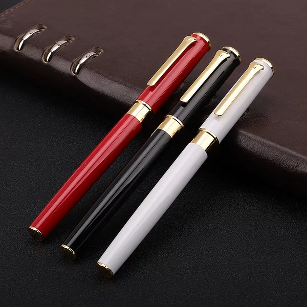 Spot business black metal signature pen advertising gift pen metal neutral pen ball pen