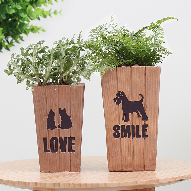 Chậu Cây Resin Chậu cây resin hình vuông cỡ lớn, chậu cây trang trí khách sạn, văn phòng và sân vườn (RG-276)