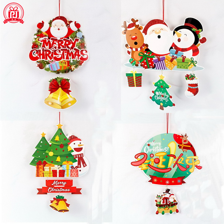 Navidad creativa Garland adornos de Navidad pegatinas decorativas listado centro comercial tienda decoración del hogar suministros de Navidad lote