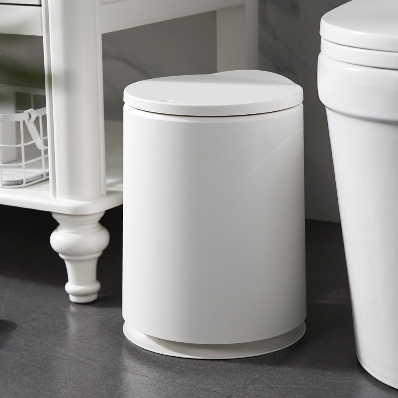 Wholesale Cross-Border Export to Japan: Simple and Creative Round Trash Can, Patented Product with Flip-Top Press Lid for Sorting and Sealing Wholesale Cross-Border Export to Japan: Simple and Creative Round Trash Can, Patented Product with Flip-Top Press Lid for Sorting and Sealing
