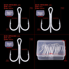 Relaxy Fishing Tackle New Wide-Belly Curved-Handle Hook with Barbed Soft Plastic Worm Hook Single Lure Mixed 3 Sizes 10 Pieces Boxed