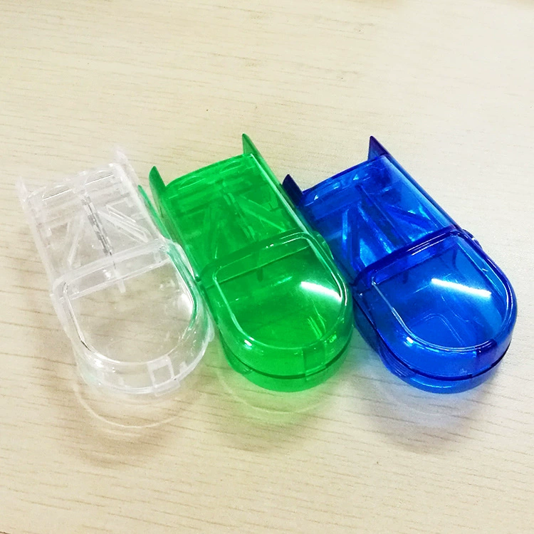 Pill Splitter & Dispenser Compact Transparent Pill Cutter, Portable Medication Divider for Elderly