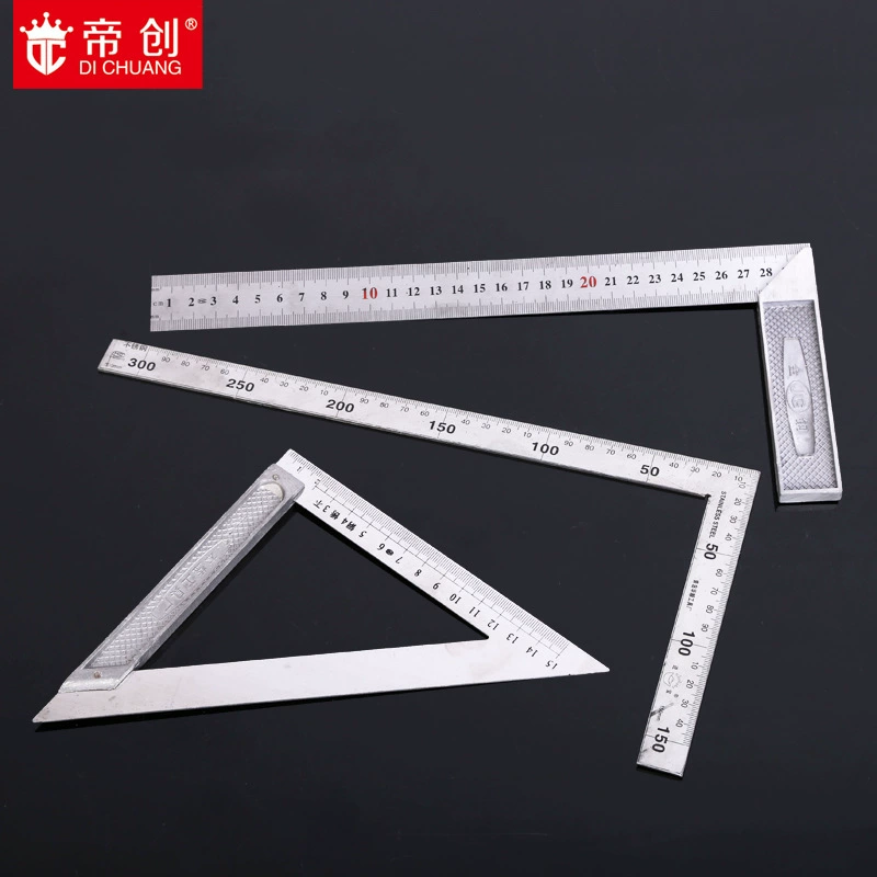 Оптовая продажа от производителя: высокоточная квадратная линейка из алюминиевого сплава, квадратная линейка из нержавеющей стали, треугольная линейка, утолщенная многофункциональная двусторонняя линейка с гравировкой