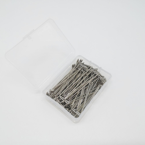 Factory supply boxed T-type needle electroplated T-shaped steel needles, wig fixing needles, irregular non-standard large headed pins, 9-letter needles