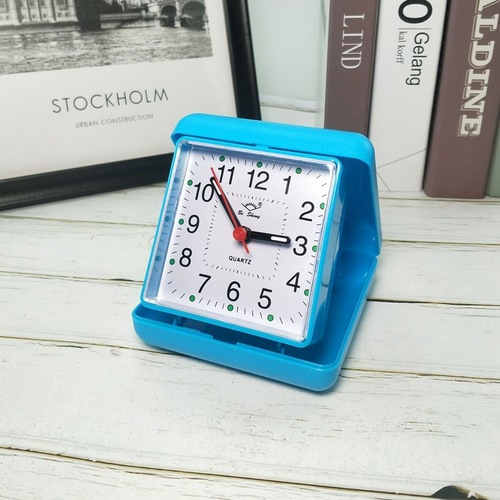 Creative box clock large classic alarm clock student bedside clock convenient travel clock 2658