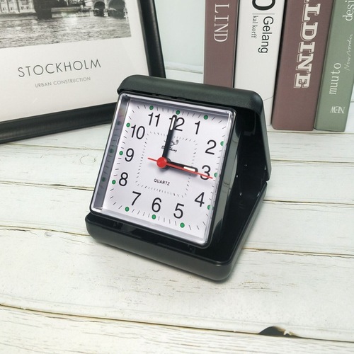 Creative box clock large classic alarm clock student bedside clock convenient travel clock 2658