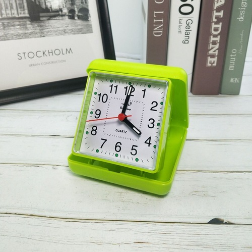 Creative box clock large classic alarm clock student bedside clock convenient travel clock 2658