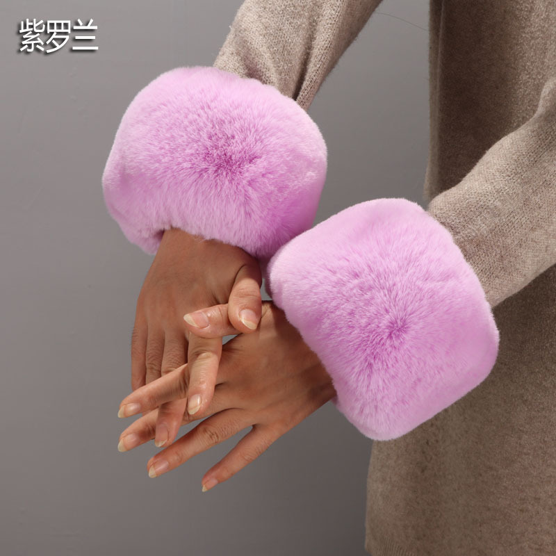 Winter Fur Plush Cuff Cover Hand Ring Fake Sleeve Women's New Imitation Rex Rabbit Warm Small Wrist Cover Imitation Fur Sleeve Winter Fur Plush Cuff Cover Hand Ring Fake Sleeve Women's New Imitation Rex Rabbit Warm Small Wrist Cover Imitation Fur Sleeve