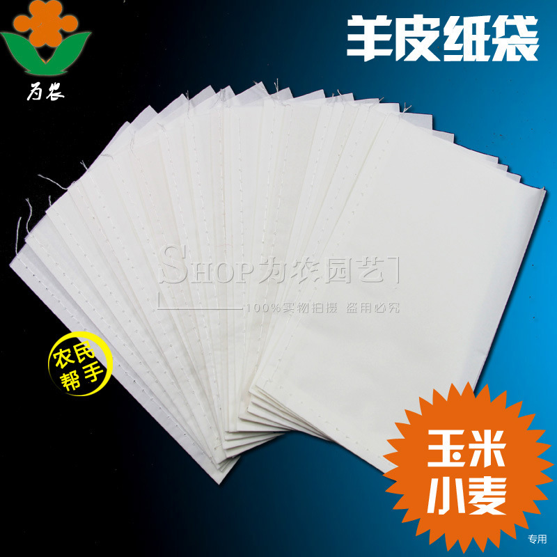 小麦玉米杂交袋硫酸纸授粉隔离套育种套袋套袋羊皮纸袋缝制
