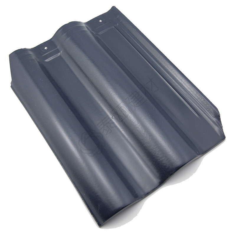 连锁瓦300*400欧式波形瓦屋面瓦别墅陶瓷瓦海蓝福建厂家瓦片