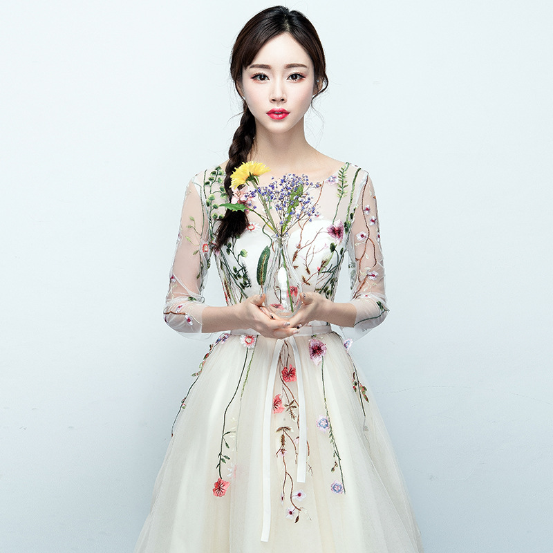 Long elegant bridesmaid dress