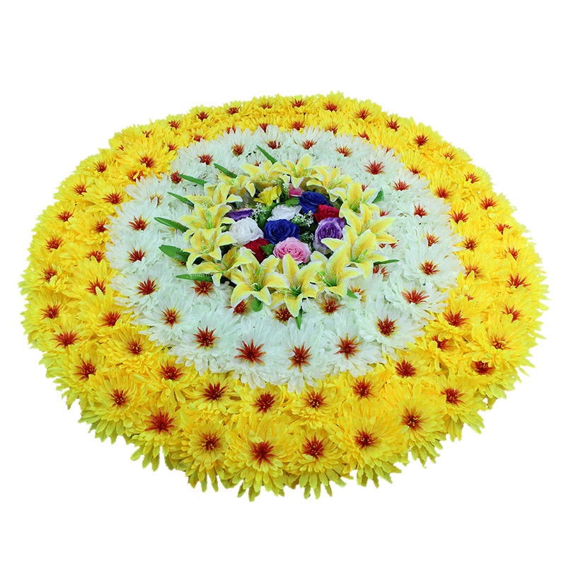 Silk Flower Chrysanthemum Circle 1.2m Plastic Wreath Funeral Funeral…