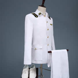 演出服男2021海军制服套装表演服合唱服装军装裤西服海军风西装