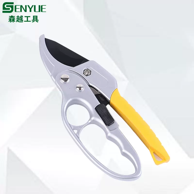 修枝剪 批发分段式省力护手 园林园艺剪不锈钢镀钛果树剪修枝剪