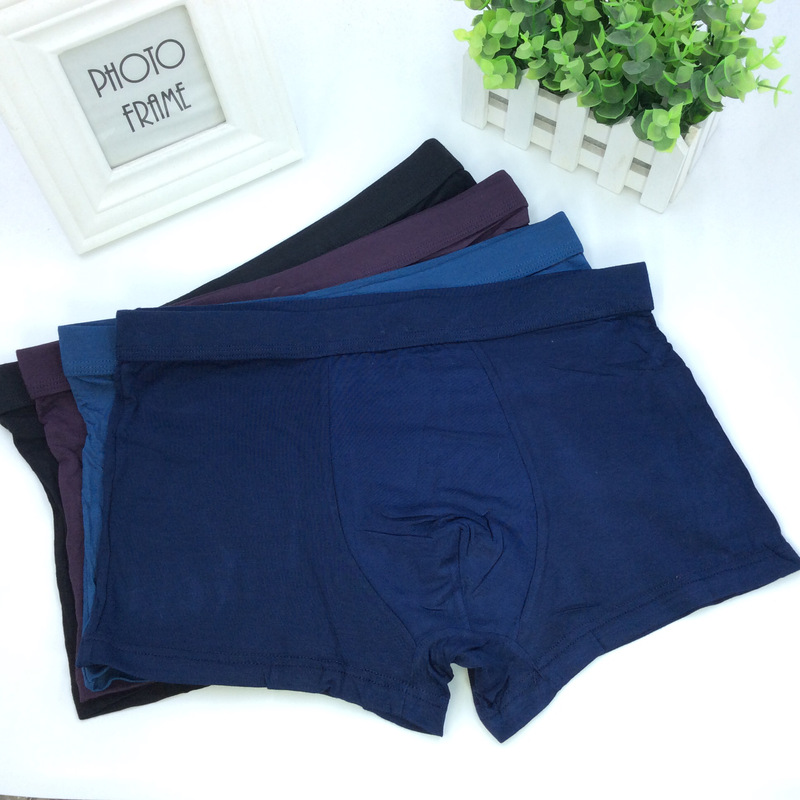 Men's underwear modal Baotou wide waist simple solid color breathable large size men's boxers wholesale