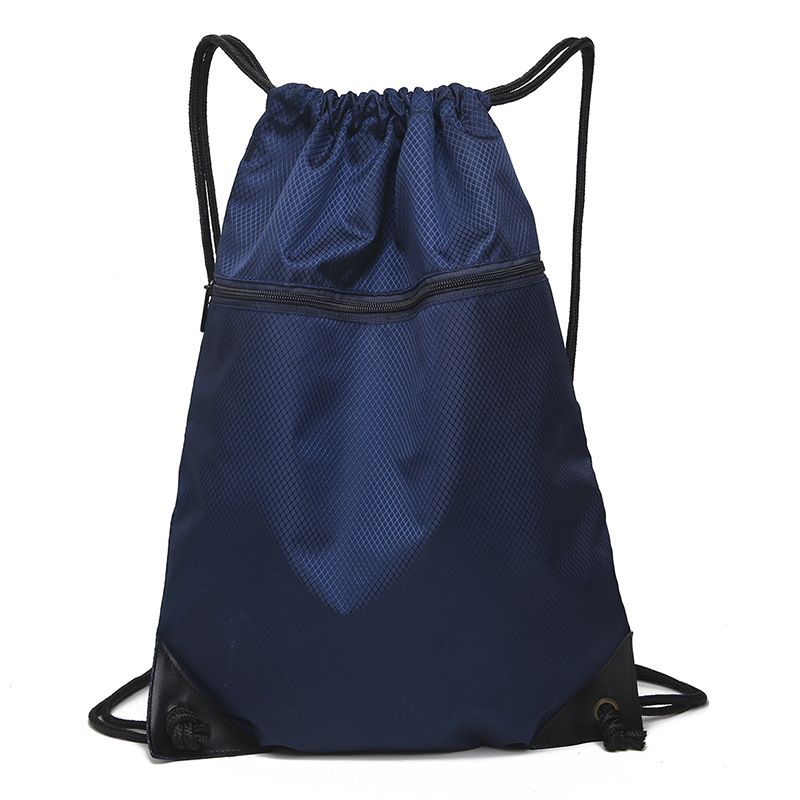 Bolsa deportiva impermeable con cordón, disponible en stock, mochila con cordón de color sólido simple, mochila ligera para exteriores, bolsa con cordón de nailon.