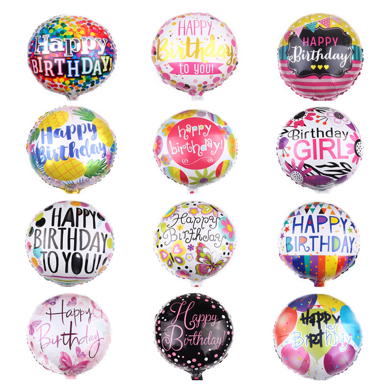 The new 18 -inch round Happy Birthday aluminum membrane balloon…