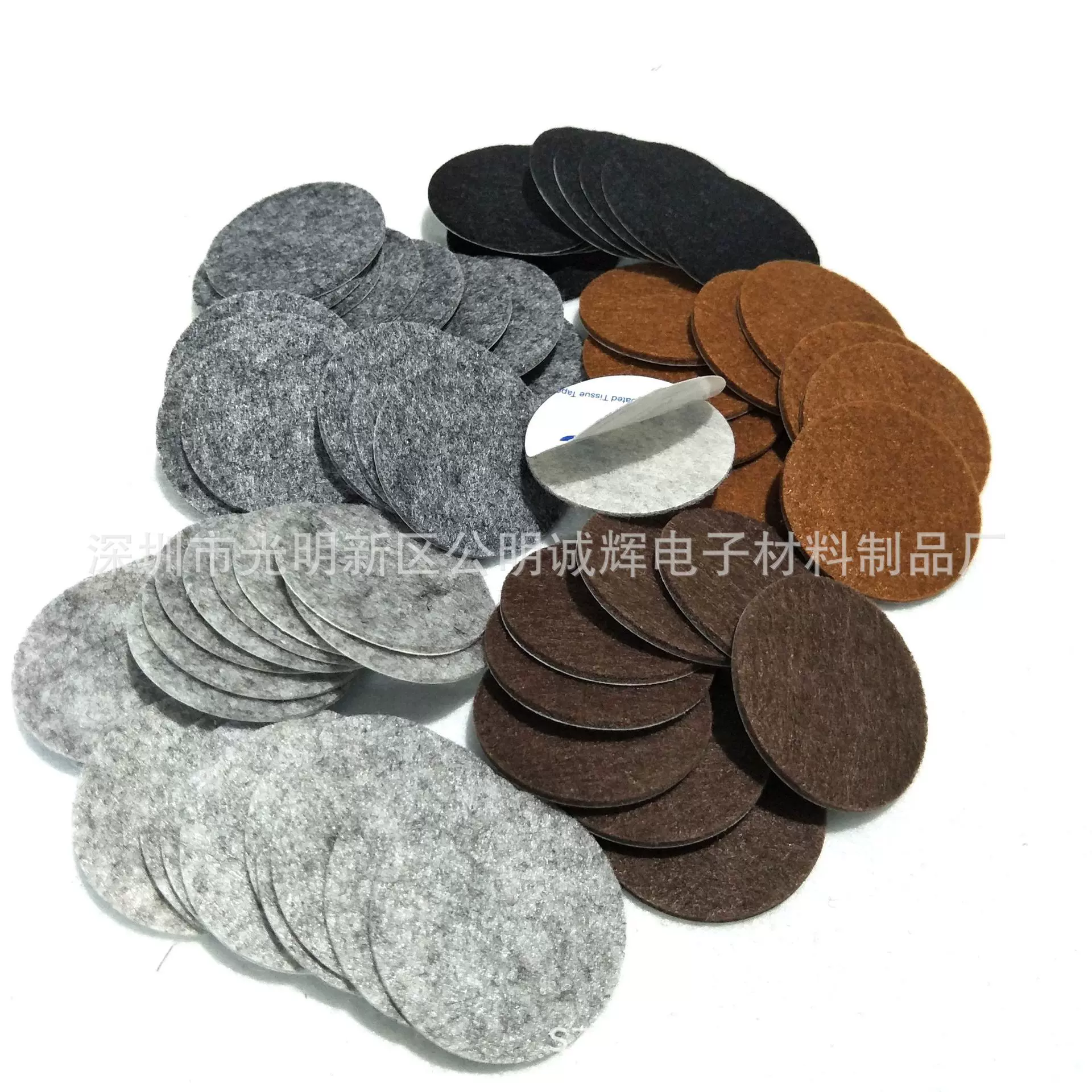 批发毛毡脚垫自粘圆形25mm毛毡家具脚垫桌椅防滑保护垫套装毛毡垫