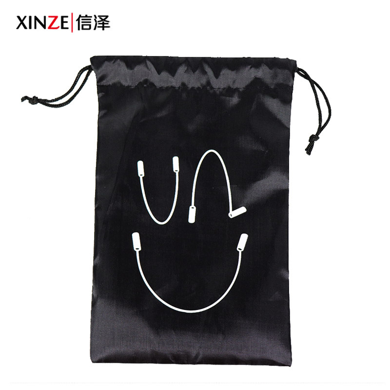 Bolsa de almacenamiento de cuerda de salto de tela de poliéster 16x25cm Bolsa de cordón de poliéster con cordón de nylon 210D urgente en stock