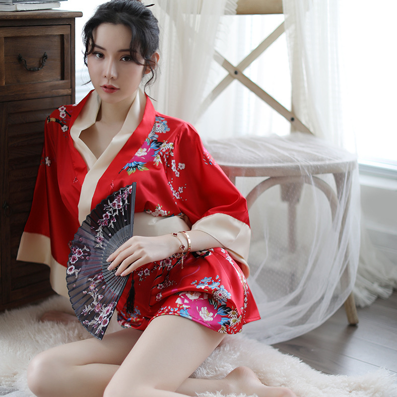 Nuevo estilo japonés kimono uniforme tentación traje sexy lencería sexy Lindo juego de rol entrega de una sola pieza