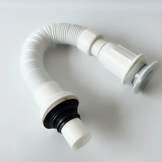 翻板一体式下水器带下水管防臭不锈钢全自动排水管台盆下水头套装
