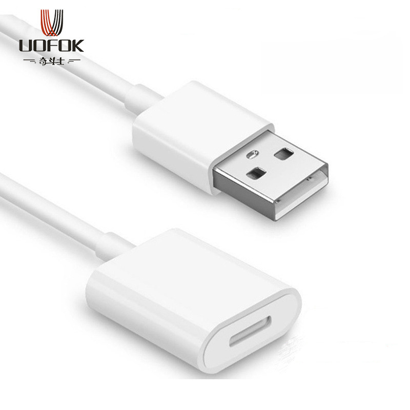 Cruz-frontera aplicable de Apple lápiz de escritura capacitiva lápiz USB a Rayo de extensión femenina cable de carga