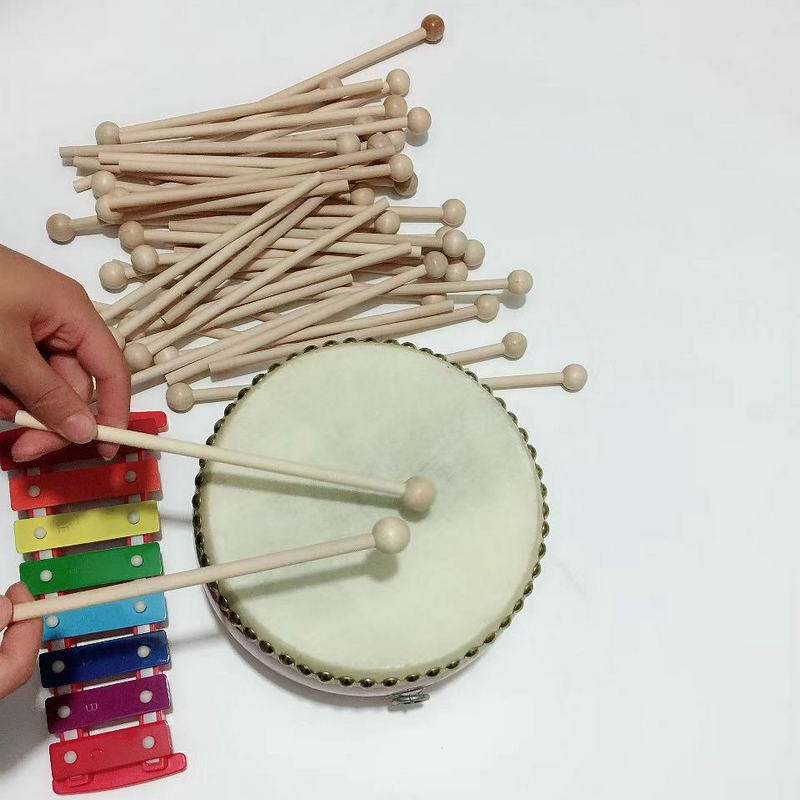 Orff percusión martillo tambor cintura tambor martillo pequeño tambor palo piano martillo de madera piano martillo