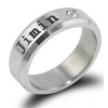 Korean version of the new BTS BTS Around the ring stainless steel name birthday ring ring necklace can be dual -use women