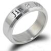 Korean version of the new BTS BTS Around the ring stainless steel name birthday ring ring necklace can be dual -use women