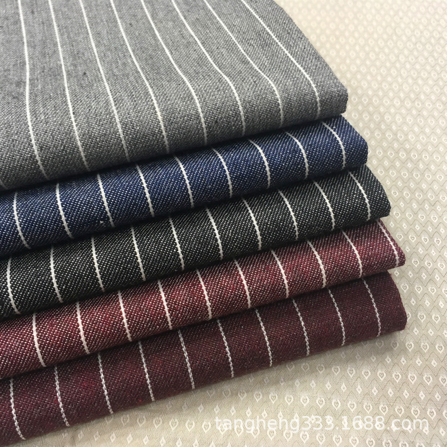 厂家直销亚麻色织条纹面料 亚麻面料 优质衬衫裤装用布现货供应