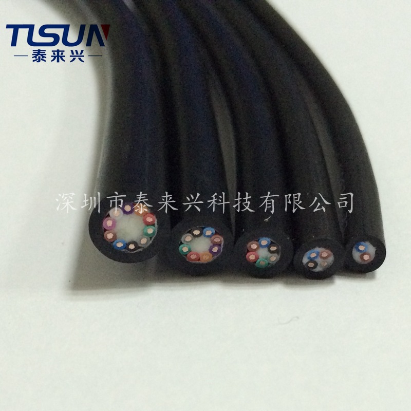 TPU护套线 PUR非屏蔽控制电缆 5*0.35平方 抗扭曲 机器设备用电缆