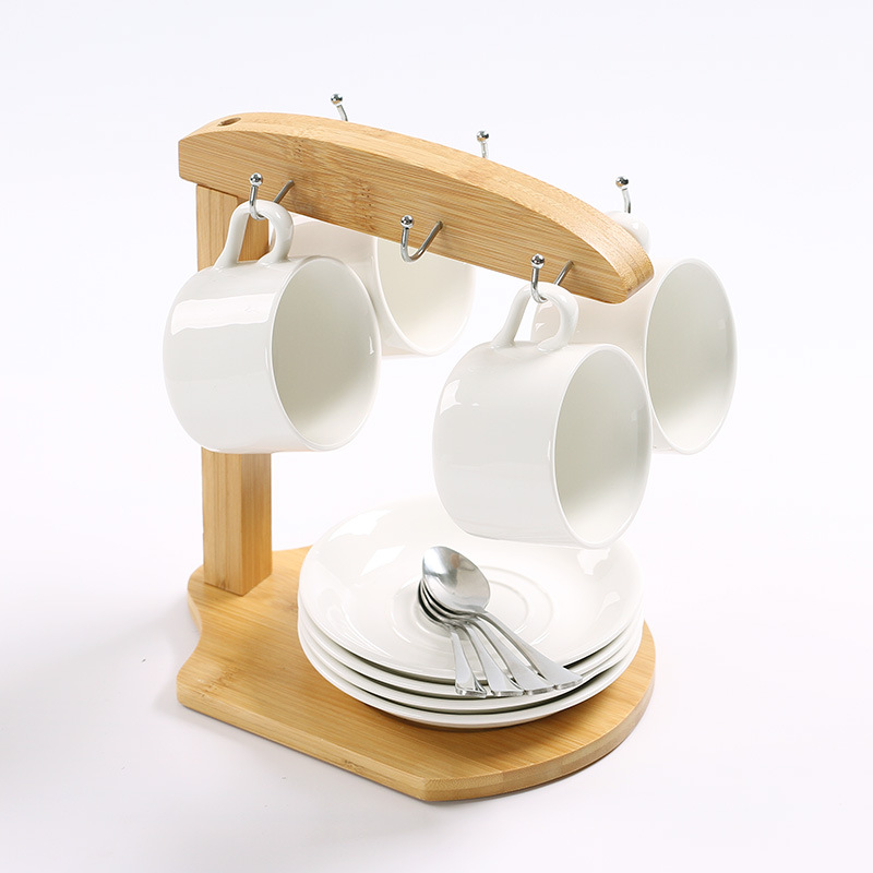 Tazas de cerámica tazas de agua tazas de café creativas con un conjunto completo de platos de 6 piezas al por mayor