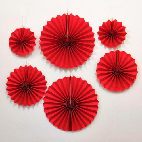 Red Flower Paper Fan for Spring Festival, Wedding Celebration, Festival Decoration, Red Paper Fan with New Year Fortune, Paper Fan Folding, Wholesale Red Fortune Fan