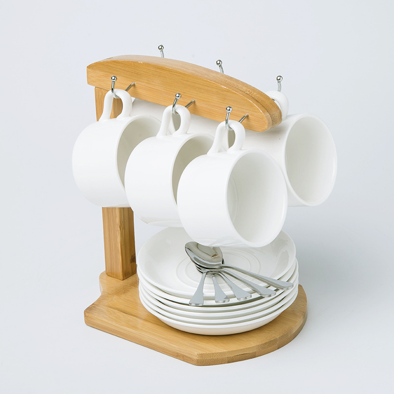 Tazas de cerámica tazas de agua tazas de café creativas con un conjunto completo de platos de 6 piezas al por mayor