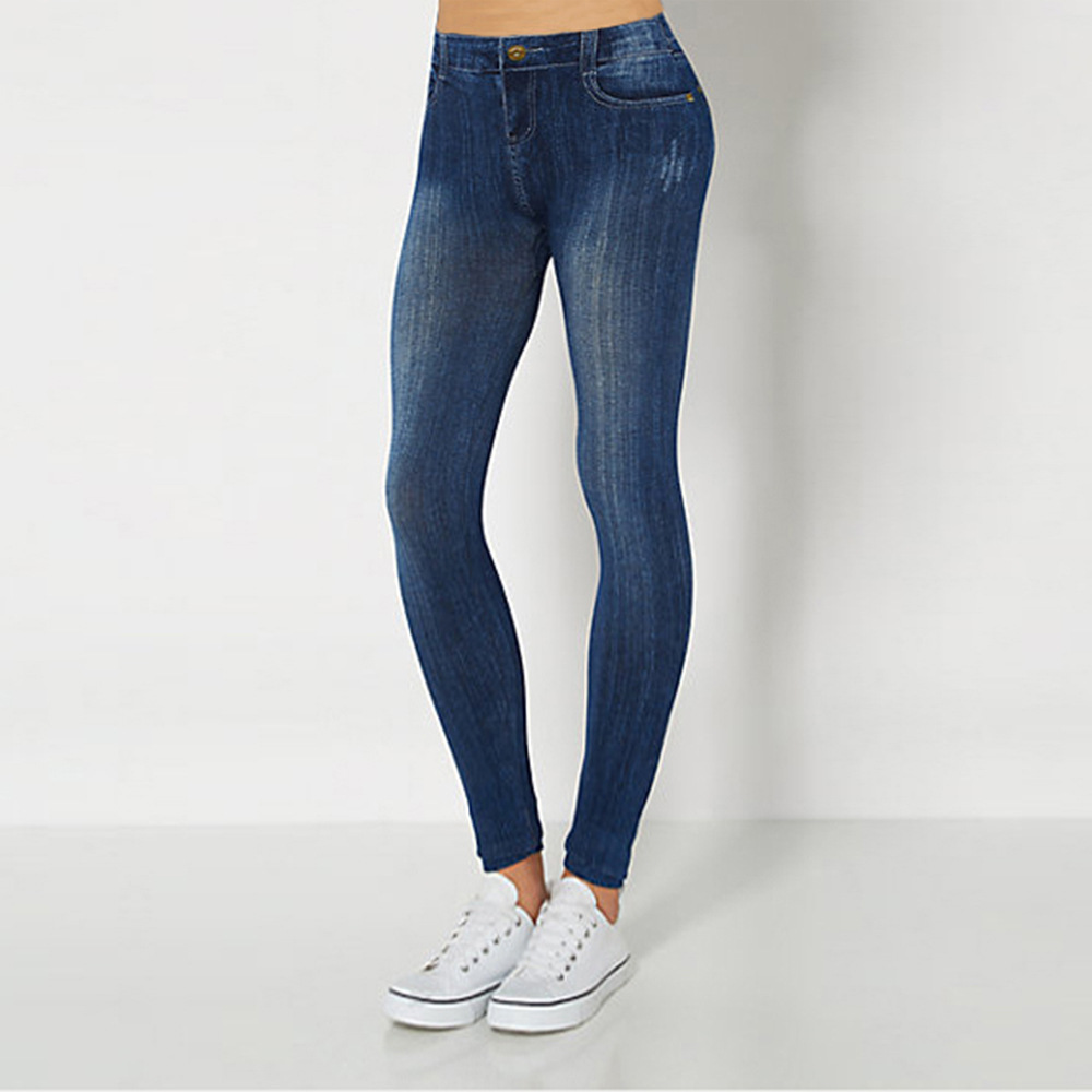 Sports elastic jeans for gym