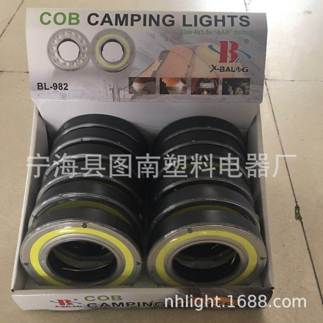 Сильный свет COB круглая палатка лампа кольцо браслет светодиодный кемпинговый свет мульти кинетическая карабин COB свет кемпинга