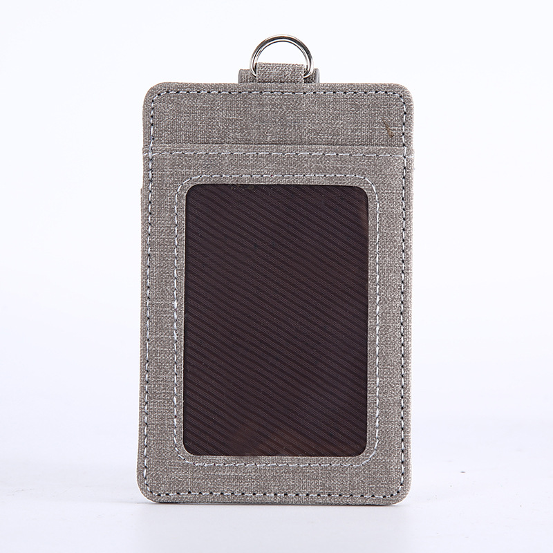 Titular de la tarjeta de identificación de trabajo al por mayor de fábrica titular de la tarjeta de PU insignia telescópica hebilla cordón control de acceso titular de la tarjeta de bus con cordón