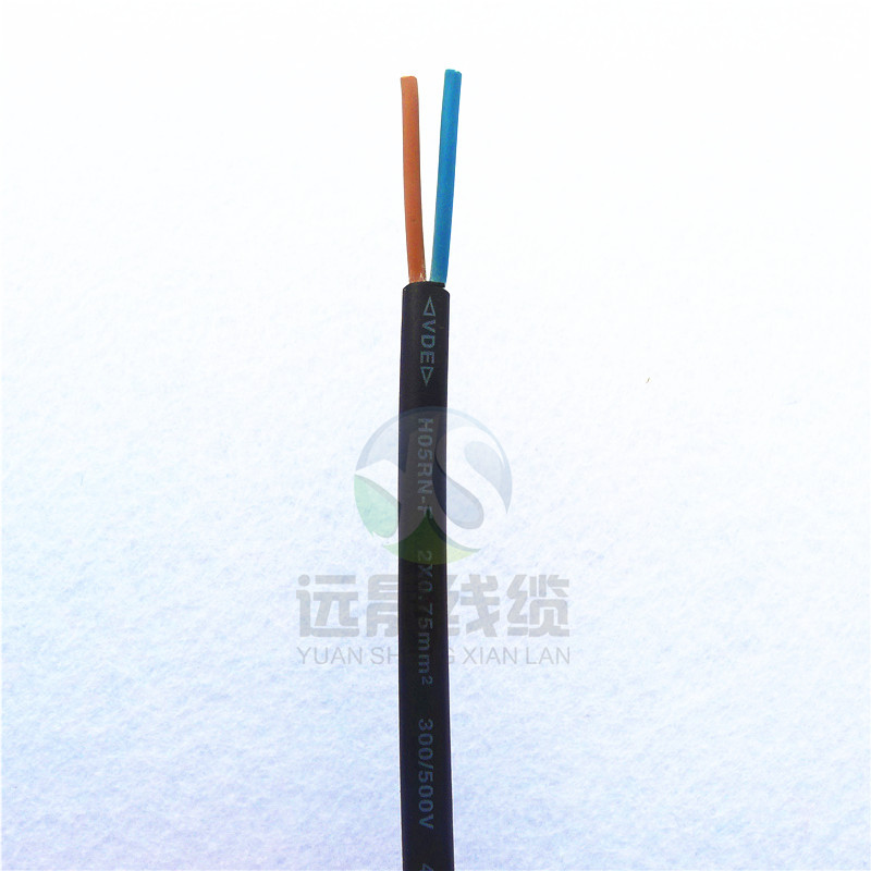 阻燃防晒欧洲VDE橡胶线HO5RN-F2G0.75日光灯太阳能灯电源线