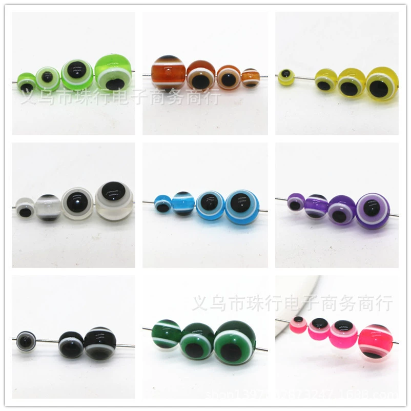 Transparent beads, accessory, accessories, 4-12mm, through hole