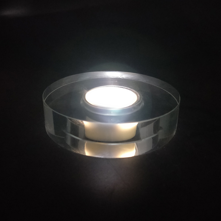Cross-Border Wholesale USB Warm White Colorful Charging Light-Emitting Lamp Base Crystal Glass Crafts Gift Display Led Cross-Border Wholesale USB Warm White Colorful Charging Light-Emitting Lamp Base Crystal Glass Crafts Gift Display Led