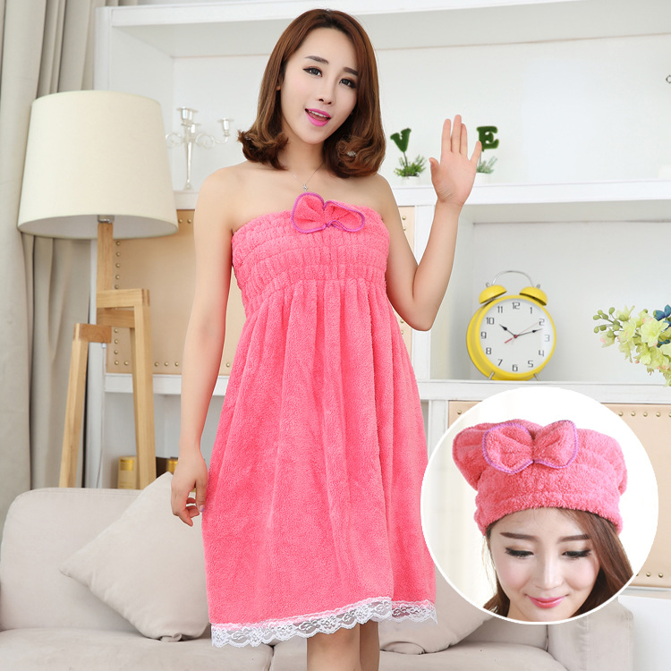 로즈 (목욕 스커트 + 샤워 캡)