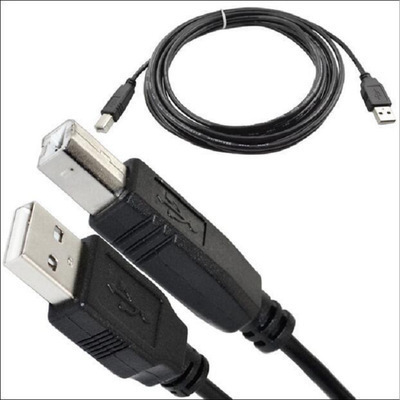 1.5米黑色USB标准2方口打印线连接线打印机数据线全铜带磁环屏蔽