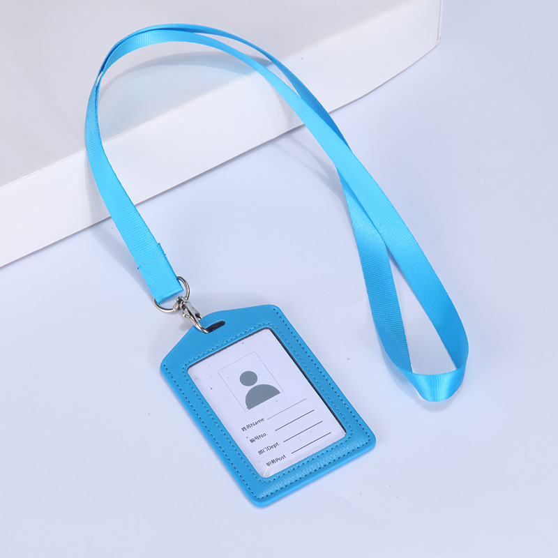 Jinbeisi insignia de cuero titular de la tarjeta de identificación titular de la tarjeta cordón permiso de trabajo caso de cuero tarjeta de trabajo titular de la tarjeta de acceso del estudiante