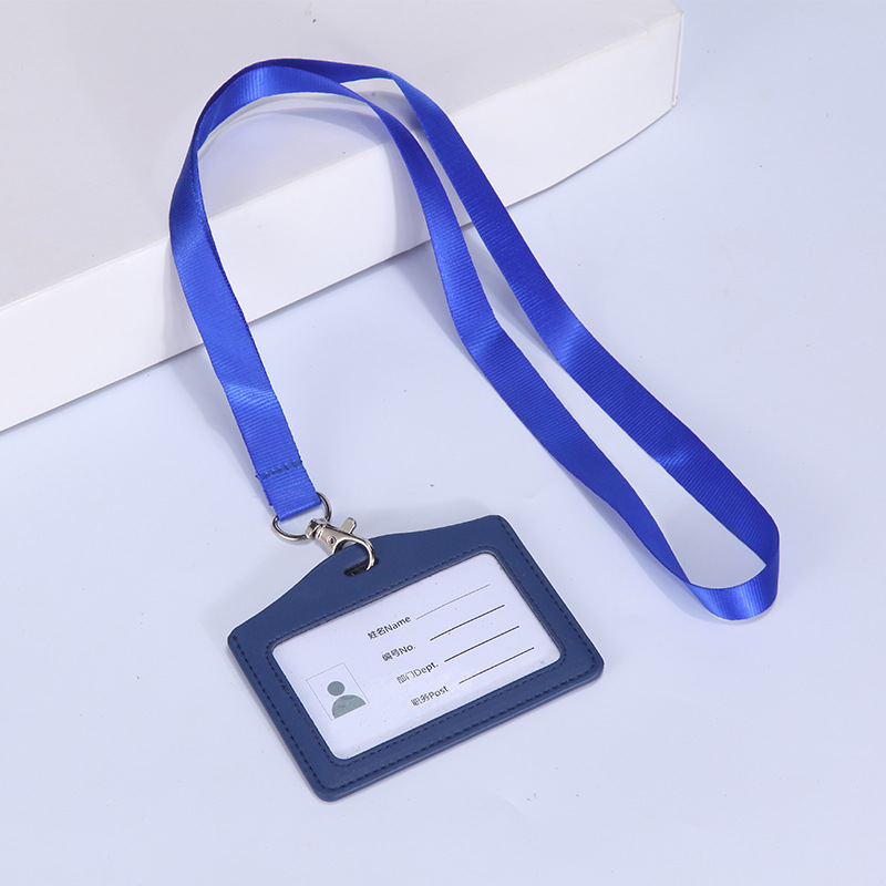 Jinbeisi insignia de cuero titular de la tarjeta de identificación titular de la tarjeta cordón permiso de trabajo caso de cuero tarjeta de trabajo titular de la tarjeta de acceso del estudiante