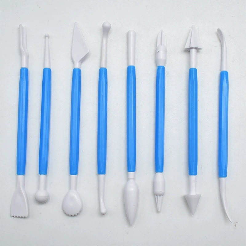 Carved fondant, plastic decorations, tools set, 8 pieces