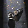 Earrings for beloved stainless steel suitable for men and women, black hair accessory, European style, does not fade