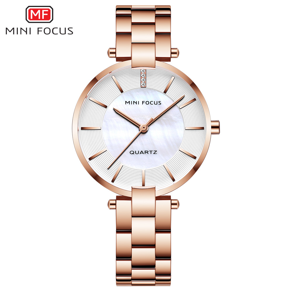 Mini Focus Fashion Steel Band Mother-Of-Pearl Women's Watch Japanese Movement Waterproof Women's Quartz Watch 0224L
