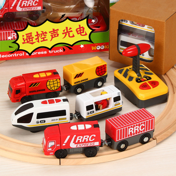 Electric wooden train