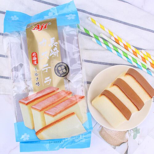 Domestic Aji Nagasaki Cake Matcha Milk Flavor 330g Breakfast Cereal Snack 6 Months Warranty per Box 12 Packs