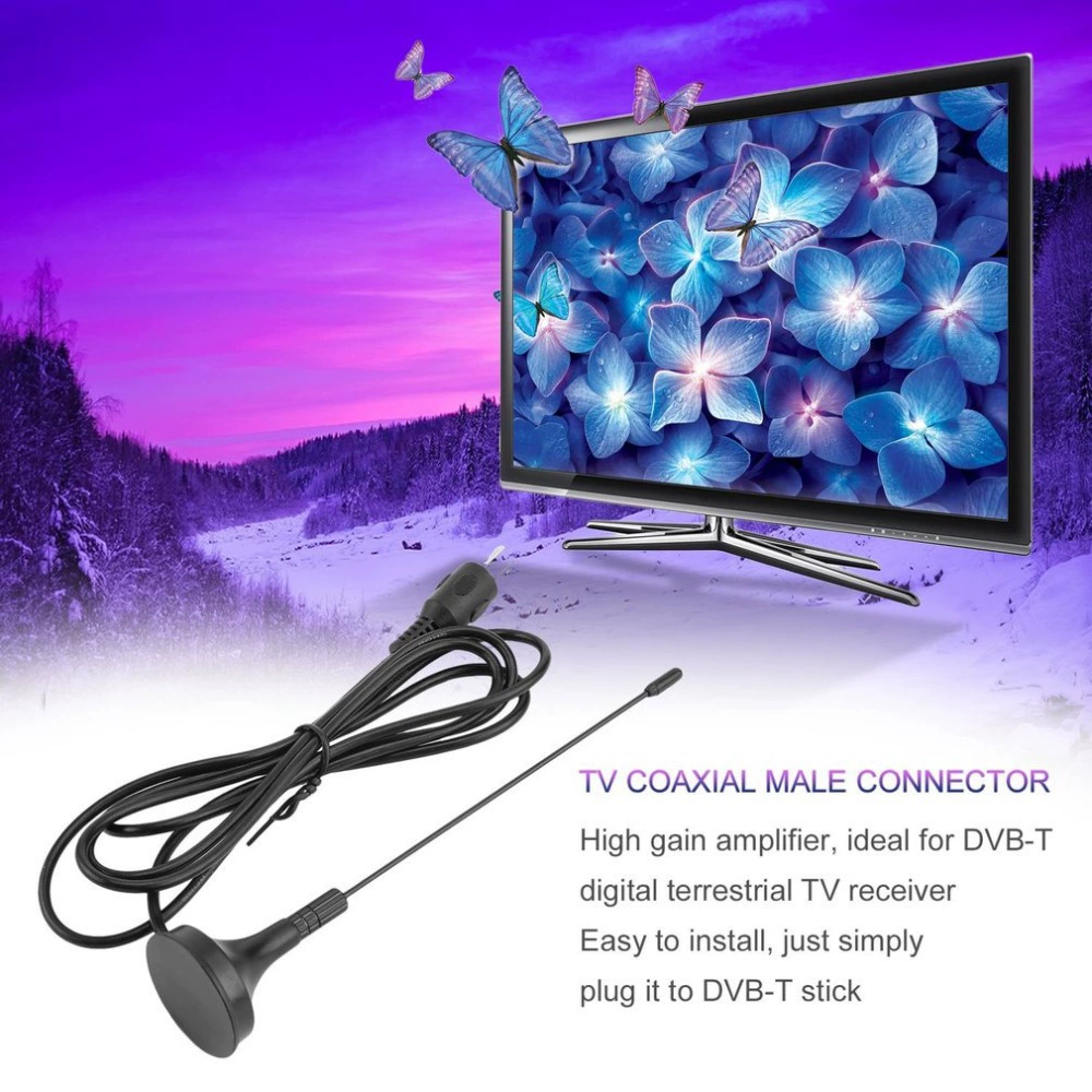 HD цифровая ТВ-антенна DVB-T автомобильная антенна с присоской hdtv антенна ТВ мужская антенна